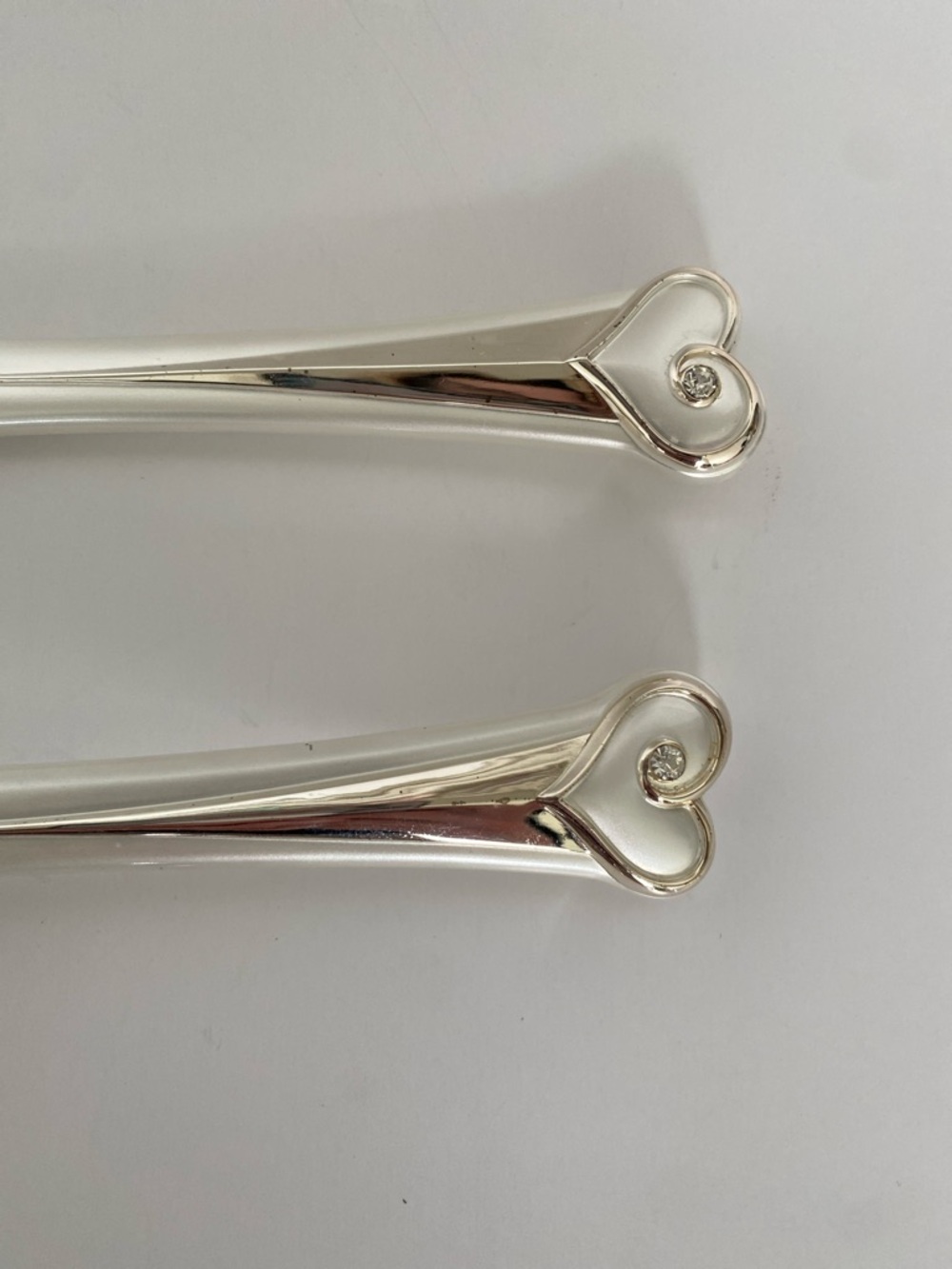 Things Remembered Stainless Steel Cake Knife Server Set Heart Handle Wedding NIB - Picture 3 of 7